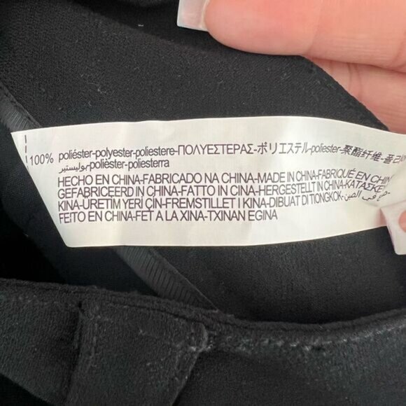 Zara Black The Francoise Full Length Straight Leg Trouser Pants Size Small - Picture 9 of 9